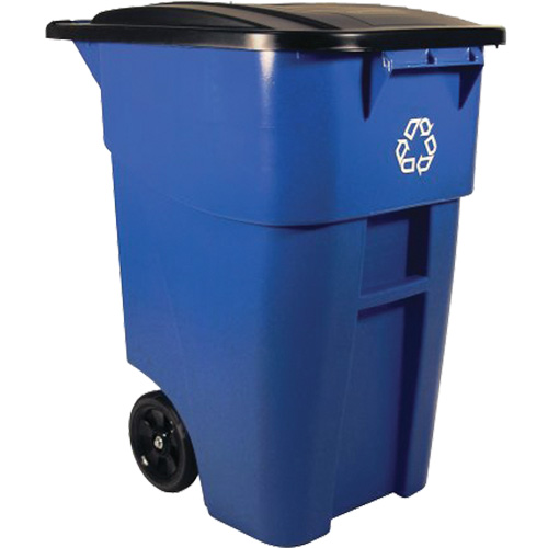 BRUTE&reg; Roll-Out Container, Deskside, Plastic, 50 US gal. TGS INDUSTRIEL