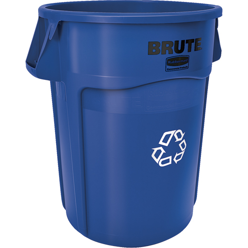 BRUTE&reg; Round Recycling Containers, Bulk, Plastic, 44 US gal. TGS INDUSTRIEL