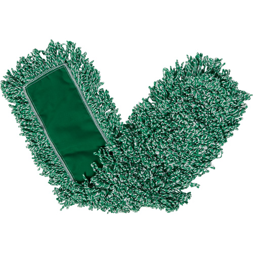 Vadrouille pour &eacute;pousseter en franges boucl&eacute;es, Style &agrave; enfiler, Microfibre, 36" lo x 5" la TGS INDUSTRIEL