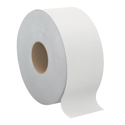 Pro Select Toilet Paper, Jumbo Roll, 2 Ply, 500' Length, White TGS INDUSTRIEL