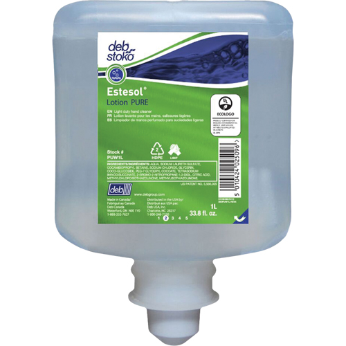 Nettoyant l&eacute;ger et pure pour les mains Estesol, Cr&egrave;me, 1 L, Recharge, Fraîcheur TGS INDUSTRIEL