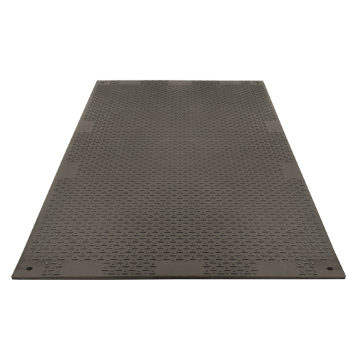 Protecteur de sol d'usage moyen, 4' x 8', Poly&eacute;thyl&egrave;ne haute densit&eacute;, Lisse/textur&eacute;, Noir TGS INDUSTRIEL