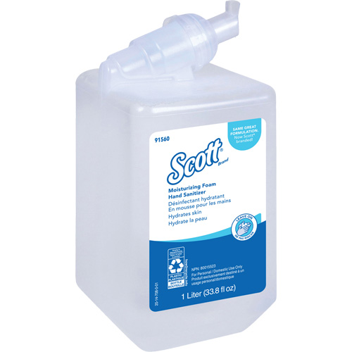 D&eacute;sinfectant moussant et hydratant pour les mains Pro de Scott, 1000 ml, Cartouche de recharge, 62% alcool TGS INDUSTRIEL