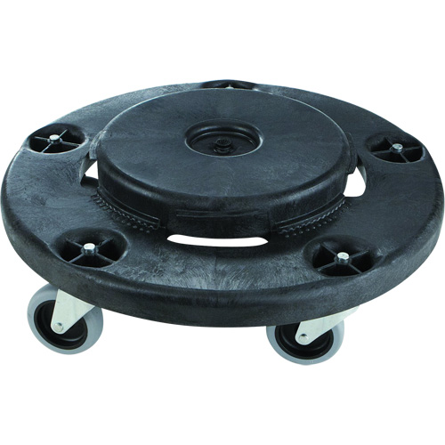 Socle roulant silencieux Brute, Poly&eacute;thyl&egrave;ne, Noir, Convient aux contenants 26-1/2" dia. TGS INDUSTRIEL