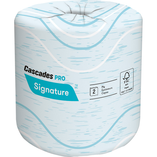 Papier hygi&eacute;nique Pro Signature, 2 Pli, 400 Feuilles/Rouleu, Longueur 133', Blanc TGS INDUSTRIEL