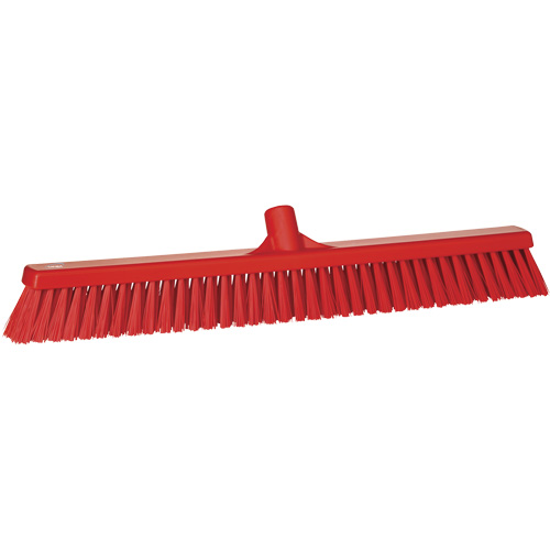 Balai-brosse &agrave; soies combin&eacute;es, Crins Cors&eacute;/Fin, 24-1/2", Polyester, Rouge TGS INDUSTRIEL