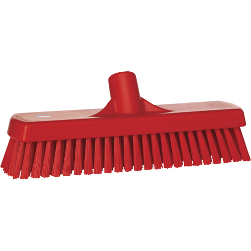 Brosse &agrave; r&eacute;curer pour planchers et murs, Crins Ferme, 12", Polyester, Rouge TGS INDUSTRIEL