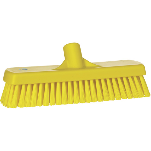 Brosse &agrave; r&eacute;curer pour planchers et murs, Crins Ferme, 12", Polyester, Jaune TGS INDUSTRIEL