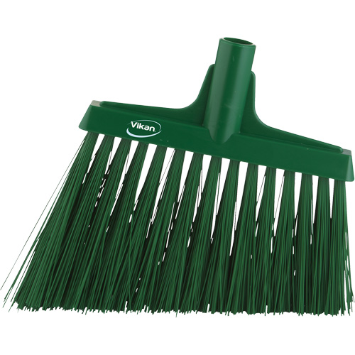 Angle Broom Head, X-Coarse Bristles, 12", Polyester, Green TGS INDUSTRIEL