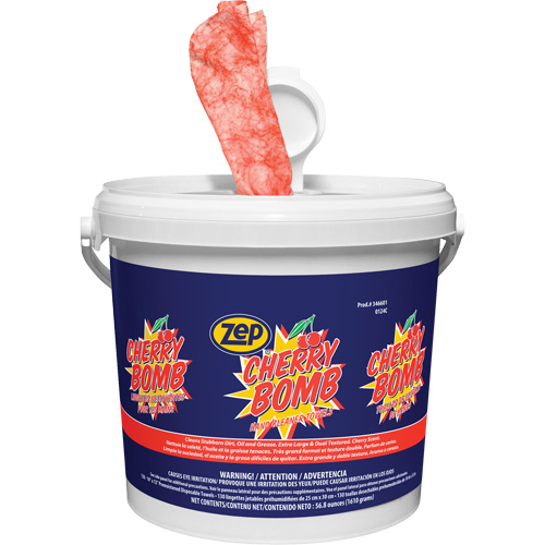 Lingettes nettoyantes surpuissantes pour les mains Cherry Bomb TGS INDUSTRIEL