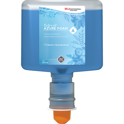 Savon &agrave; mains Refresh Azure, Mousse, 1,2 L, Parfum&eacute; TGS INDUSTRIEL