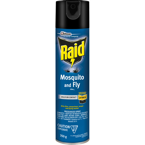 Insecticide contre les moustiques et les mouches Raid, 350 g, &agrave; base de solvant TGS INDUSTRIEL