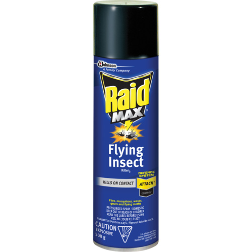 Insecticide contre les insectes volants Raid Max, 500 g, Canette a&eacute;rosol, &agrave; base de solvant TGS INDUSTRIEL