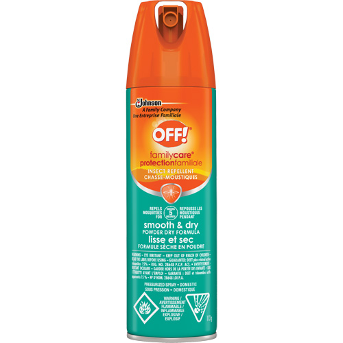OFF! FamilyCare&reg; Smooth & Dry Insect Repellent, 15% DEET, Aerosol, 113 g TGS INDUSTRIEL