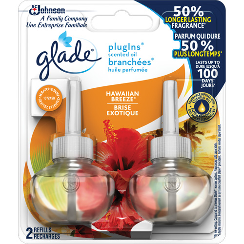 Recharge Glade Branch&eacute;es huile parfum&eacute;e, Brise exotique, Cartouche TGS INDUSTRIEL