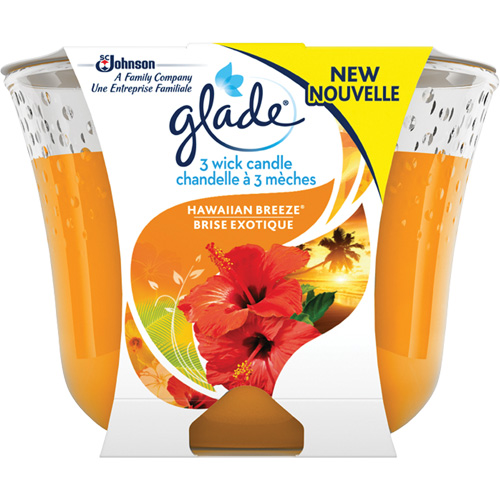 Chandelle &agrave; trois m&egrave;ches Glade, Brise exotique TGS INDUSTRIEL