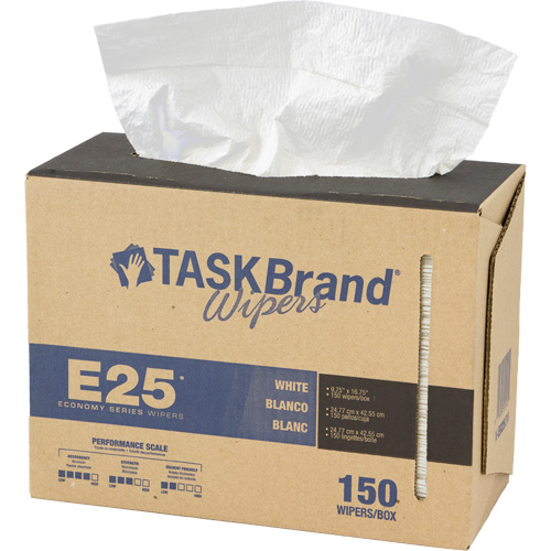 Essuie-tout &eacute;conomique &agrave; renfort tiss&eacute; TaskBrand E25, Tout usage, 16-3/4" lo x 9-3/4" la TGS INDUSTRIEL