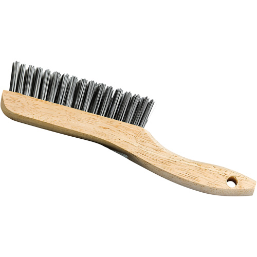 Brosse &agrave; manche en patin, Acier, 4 x 16 rangs de fils, Longueur 9-3/4" TGS INDUSTRIEL