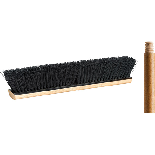 Push Broom with Handle, 18", Medium, Tampico Bristles TGS INDUSTRIEL
