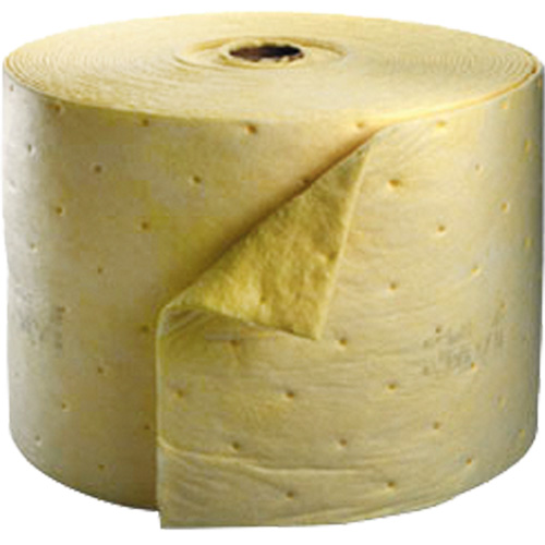 Tampon absorbant pour produits chimiques, Lourd, 150' lo x 15,25" la, Absorption 35,9 gal TGS INDUSTRIEL