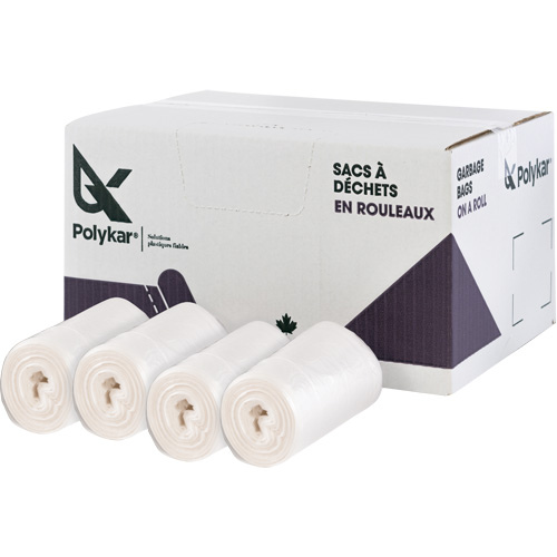 Sacs &agrave; d&eacute;chets de haute densit&eacute;, Utilitaire, 36" la x 26" lo, 13 microns, Givr&eacute;, Capacit&eacute; 45 L (12 gal.) TGS INDUSTRIEL