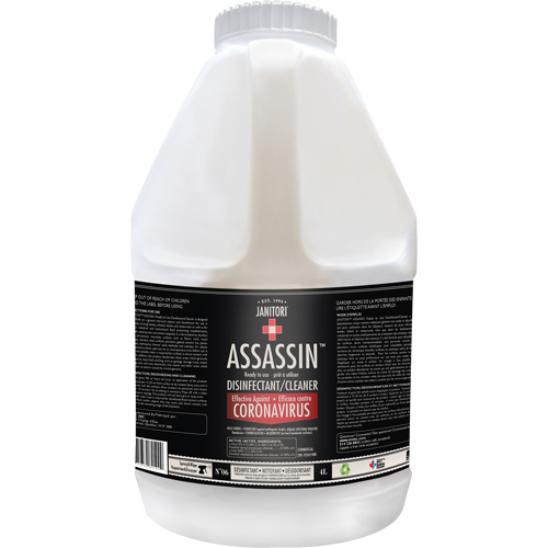 Janitori Assassin Ready-to-Use Disinfectant Cleaner, 4 L, Jug TGS INDUSTRIEL