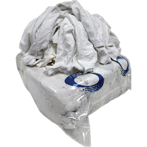 Chiffons de nettoyage, Coton/Molleton, Blanc, 25 lb TGS INDUSTRIEL