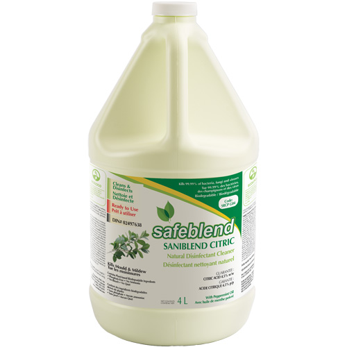 Nettoyant d&eacute;sinfectant CITRIC &agrave; l'huile de menthe poivr&eacute;e, 4 L, Cruche TGS INDUSTRIEL