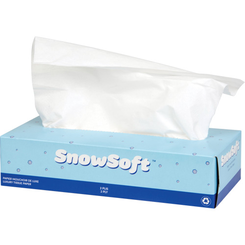 Snow Soft Premium Facial Tissue, 2 Ply, 7.4" L x 8.4" W, 100 Sheets/Box TGS INDUSTRIEL