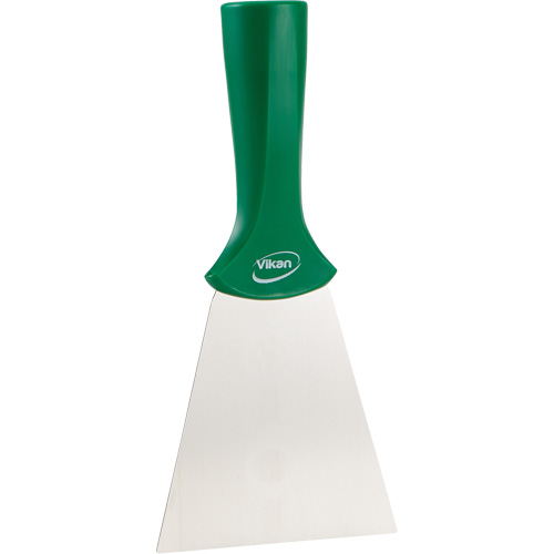 Handle-Mounted Stainless Steel Scraper, Green, 4" W x 8" L TGS INDUSTRIEL