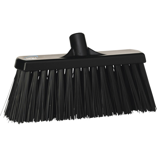 Heavy-Duty Push Broom, Stiff Bristles, 13", Polyester, Black TGS INDUSTRIEL