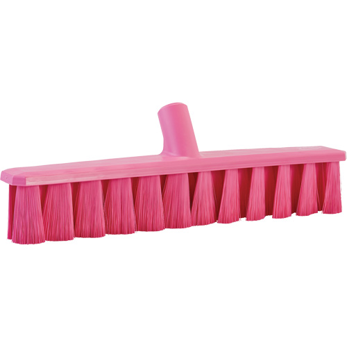 UST Soft Push Broom, Fine Bristles, 15-1/4", Polyester, Pink TGS INDUSTRIEL