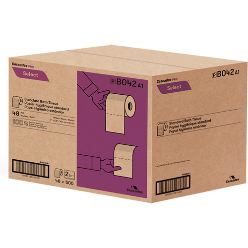 Papier hygi&eacute;nique Pro Select, 2 Pli, 500 Feuilles/Rouleu, Blanc TGS INDUSTRIEL