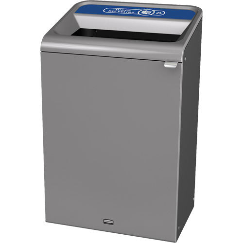 Conteneur pour d&eacute;chets de recyclage m&eacute;lang&eacute;s Configure, Vrac/Bord de rue/De bureau, Acier, 33 gal. US TGS INDUSTRIEL