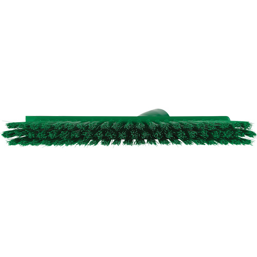 Dustpan Broom with Angled Thread, Medium Bristles, 10", Polyester, Green TGS INDUSTRIEL