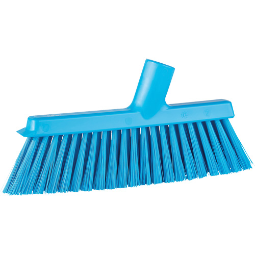 Dustpan Broom with Angled Thread, Medium Bristles, 10", Polyester, Blue TGS INDUSTRIEL