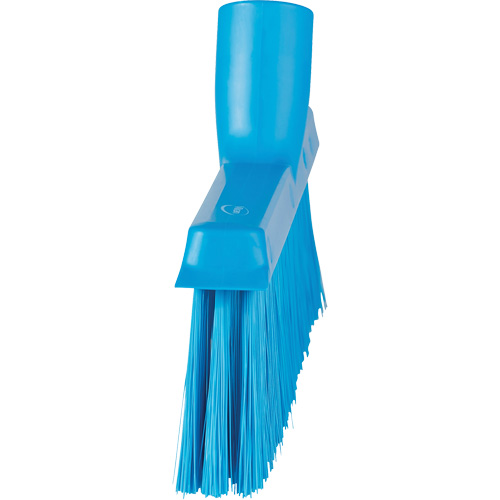 Dustpan Broom with Angled Thread, Medium Bristles, 10", Polyester, Blue TGS INDUSTRIEL
