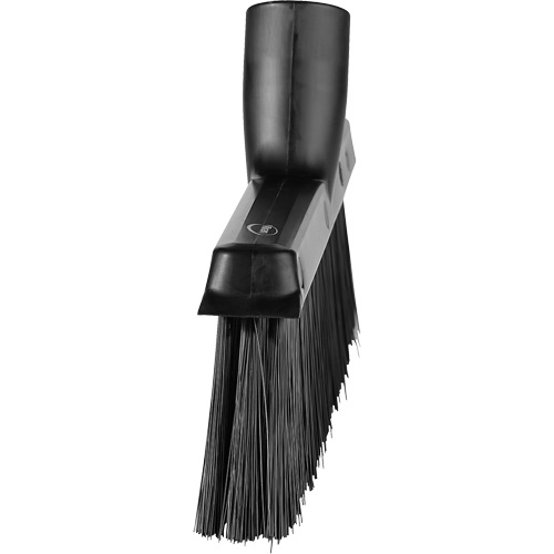 Dustpan Broom with Angled Thread, Medium Bristles, 10", Polyester, Black TGS INDUSTRIEL