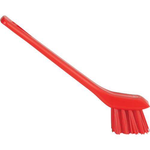 Brush with Scraping Edge, Stiff Bristles, 6" Long, Red TGS INDUSTRIEL