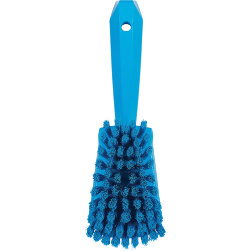 Short-Handled Washing Brush, Soft Bristles, 10-1/2" Long, Blue TGS INDUSTRIEL
