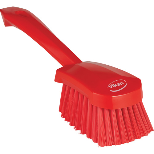 Short-Handled Washing Brush, Soft Bristles, 10-1/2" Long, Red TGS INDUSTRIEL