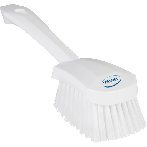 Short-Handled Washing Brush, Soft Bristles, 10-1/2" Long, White TGS INDUSTRIEL