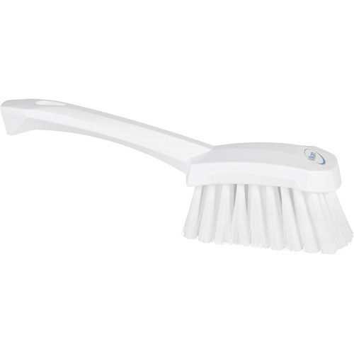 Short-Handled Washing Brush, Soft Bristles, 10-1/2" Long, White TGS INDUSTRIEL