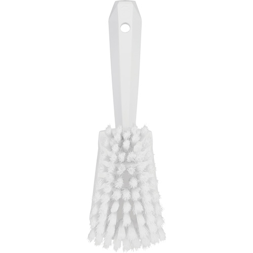 Short-Handled Washing Brush, Soft Bristles, 10-1/2" Long, White TGS INDUSTRIEL