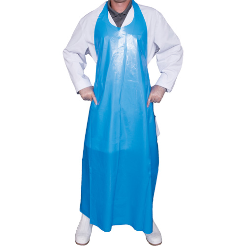 Tablier Top Dog de 8 mil, Polyur&eacute;thane, 45" lo x Bleu TGS INDUSTRIEL