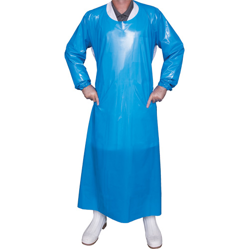 Top Dog 6 Mil. Gown, Large, Blue, Polyurethane TGS INDUSTRIEL