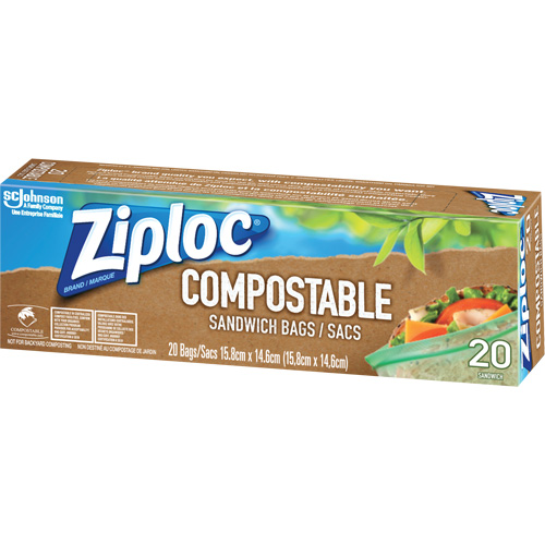Sacs &agrave; sandwich compostables Ziploc TGS INDUSTRIEL
