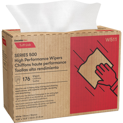Pro Tuff-Job&reg; High Performance Spunlace Wipers, All-Purpose, 12-1/2" L x 9-1/4" W TGS INDUSTRIEL