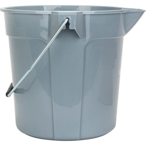 Seau rond avec bec verseur, Capacit&eacute; de 2,64 gal. US (10,57 pintes), Gris TGS INDUSTRIEL