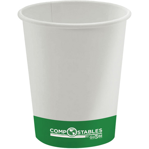 Gobelets en papier compostable chaud/froid &agrave; paroi simple, 12 oz, Multicolore TGS INDUSTRIEL
